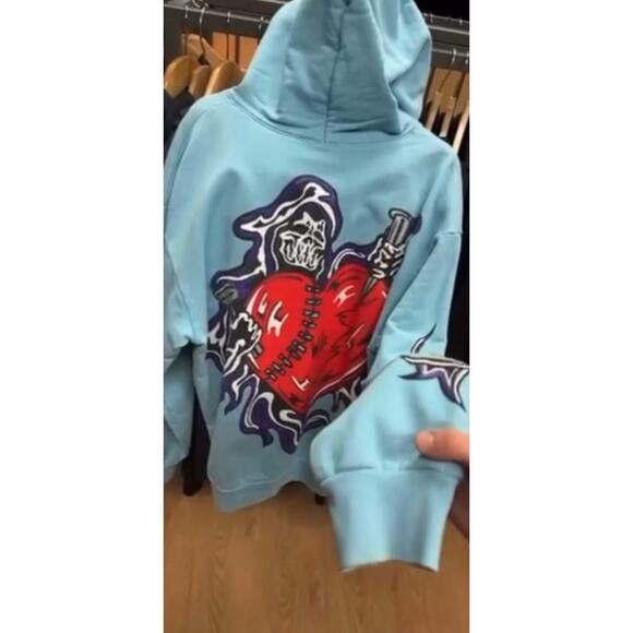 Warren Lotas x Matty Boy 'Broken Heart Reaper' Hoodie - Size L - RARE - Picture 1 of 5